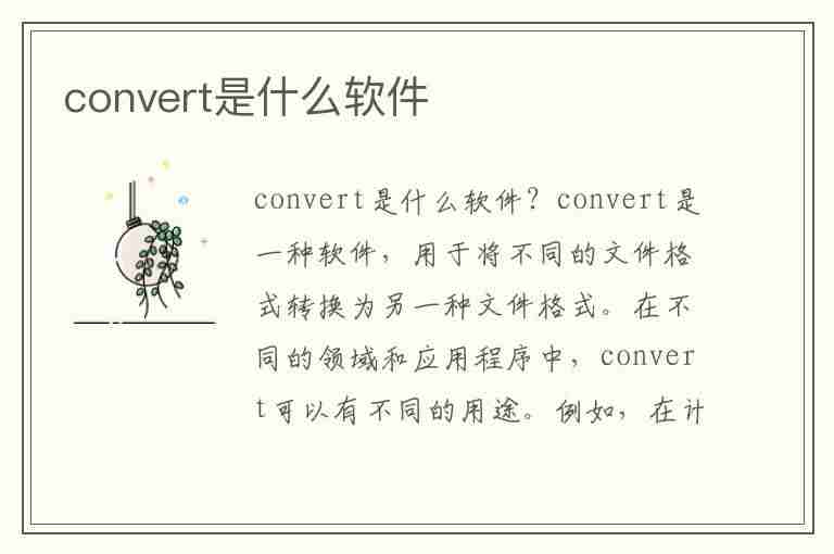 convert是什么软件(convert软件)